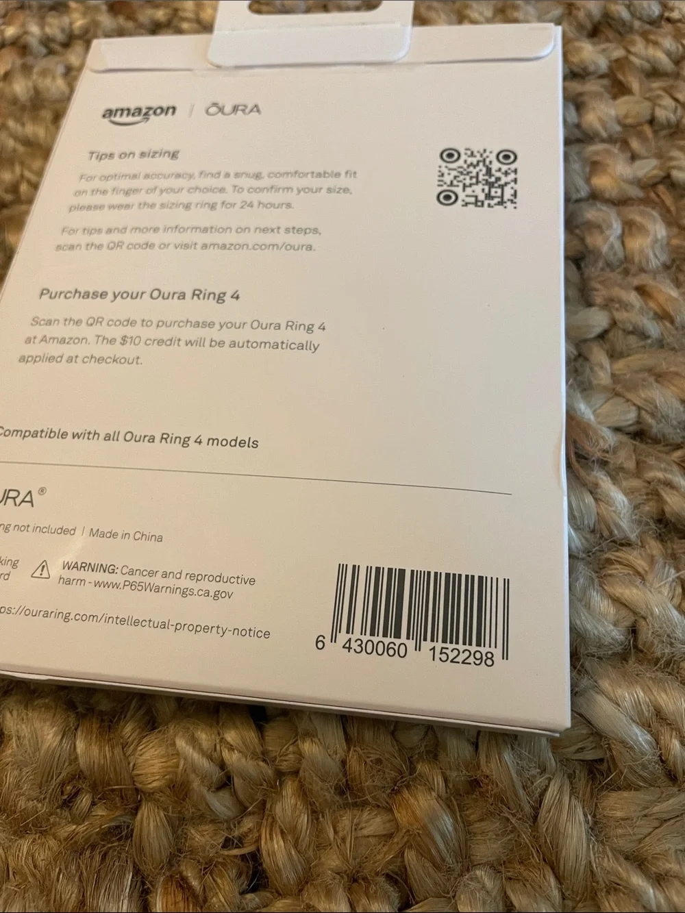 Oura Ring 4 Sizing Kit - Silver/Gray